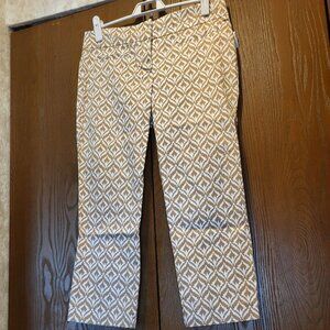 New York & Co - tan & white capris